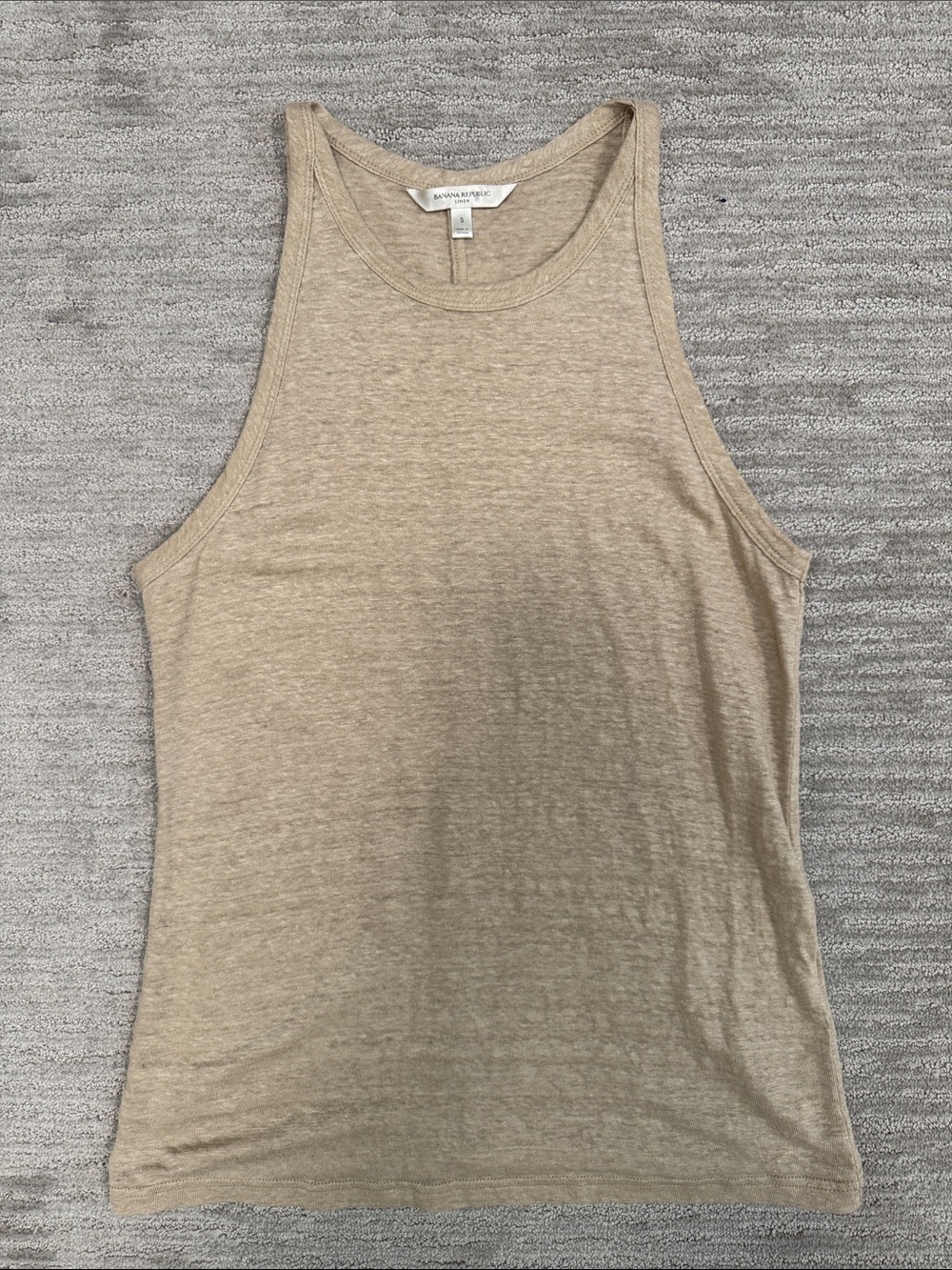 Banana Republic Linen Tank Tan Size Small